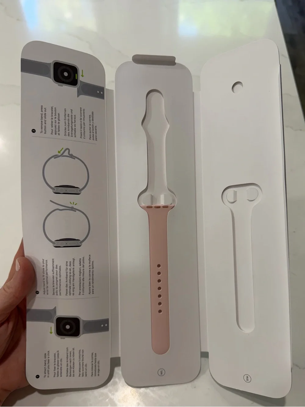 Apple Watch 40MM Silicone Sport Band for Smartwatch - Pink Sand (M/L BOTTOM)